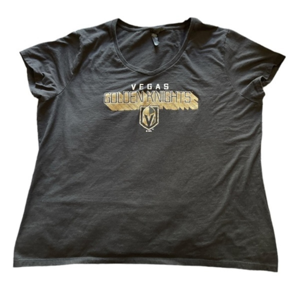 NHL Vegas Golden Knights VGK Hockey Black S/S Shirt 2XL EUC #6541